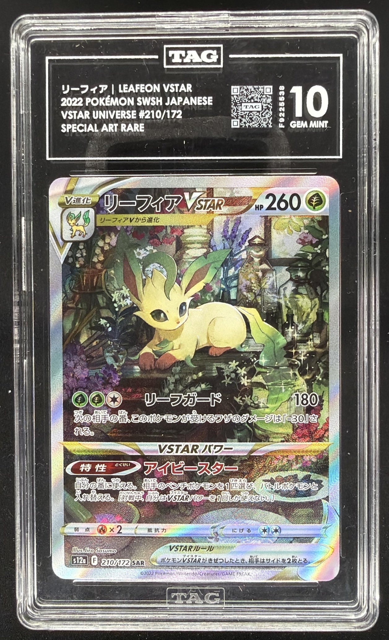 2022 Pokemon Sword & Shield VSTAR Universe JP Leafeon #210/172 Special Art Rare