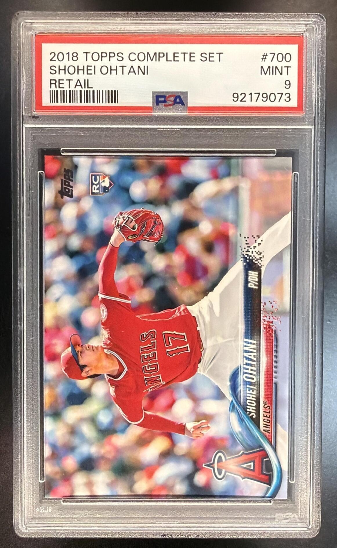 2018 Topps Complete Set Shohei Ohtani #700 Retail RC PSA 9