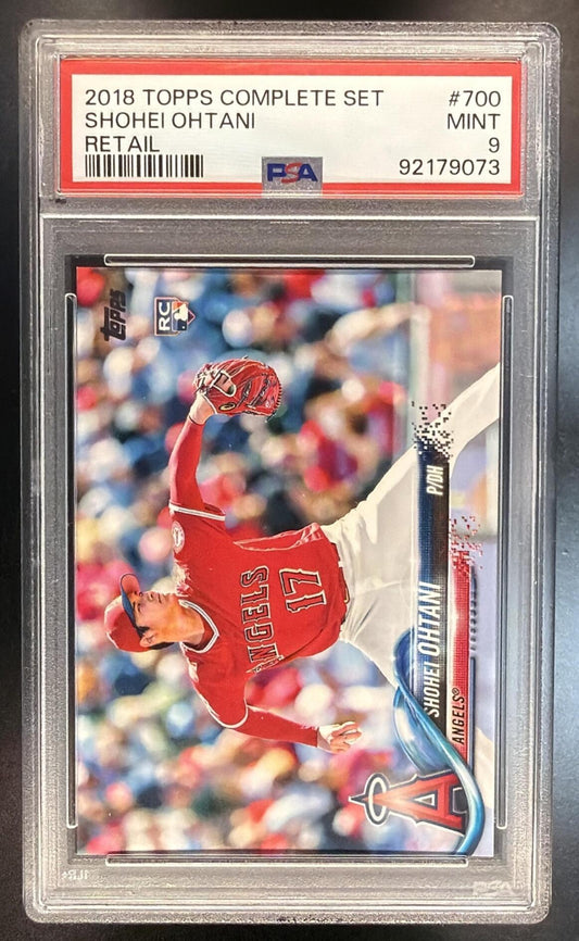 2018 Topps Complete Set Shohei Ohtani #700 Retail RC PSA 9