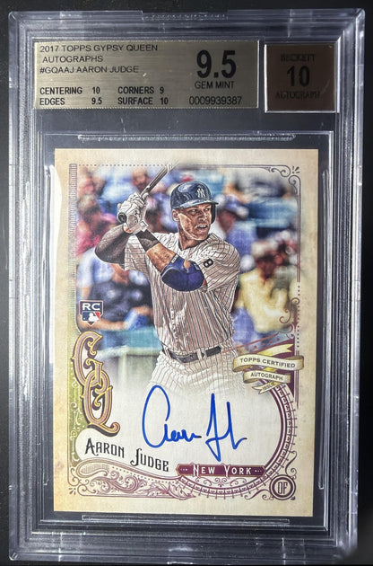 2017 Topps Gypsy Queen Aaron Judge #GQA-AJ Auto RC BGS 9.5