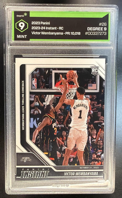 2023-24 Panini Instant Victor Wembanyama #26 1 of 10,018 RC Spurs Degree 9