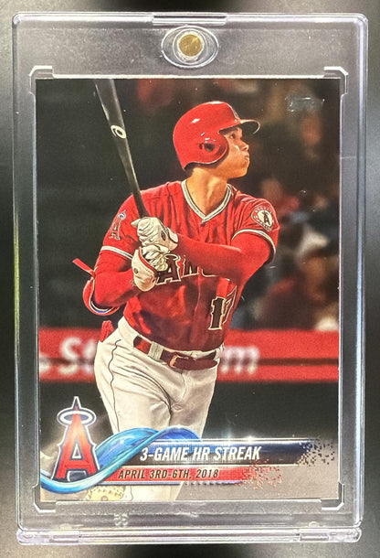 2018 Topps Update 3-Game HR Streak #US189 Shohei Ohtani Rookie Card