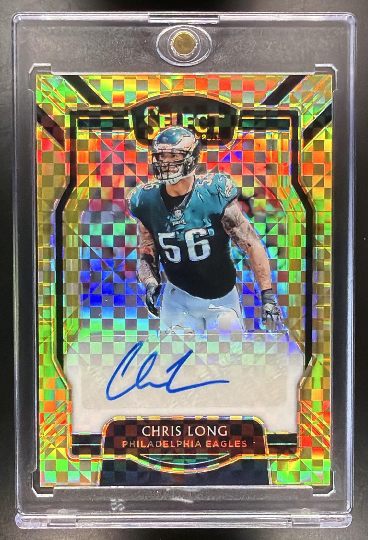 2018 Panini Select Chris Long #SP-CL Signatures Gold Prizm 6/10 Auto