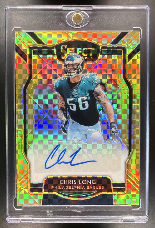 2018 Panini Select Chris Long #SP-CL Signatures Gold Prizm 6/10 Auto