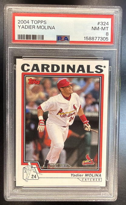 2004 Topps Yadier Molina #324 PSA 8