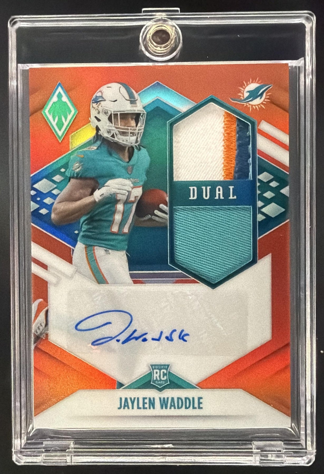 2021 Panini Phoenix Jaylen Waddle #RAD-JWA RPS Rookie Auto Orange /50 RC
