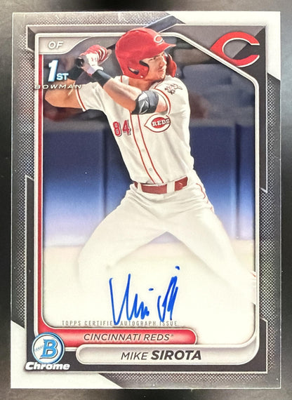 2024 Bowman Draft Mike Sirota #CPA-MS Chrome Auto 1st Prospect