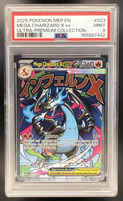 2025 Pokemon Mega Evolution Mega Charizard X ex 023 PSA 9