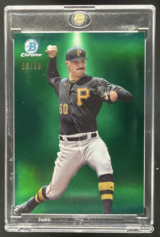 2024 Bowman Paul Skenes #BS-1 Spotlights Chrome Green Refractor 38/99 RC