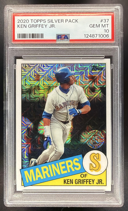 2020 Topps Ken Griffey Jr. #85C-37 1985 Chrome Silver Pack Promotion PSA 10