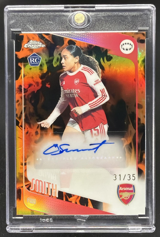 2025 Topps Chrome UEFA Women's Champion's League Olivia Smith Auto #16 /35 RC