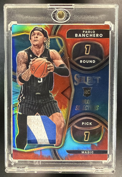 2022 Panini Select Paolo Banchero #DSM-PB Draft Selections Memorabilia Tie Dye Patch /25