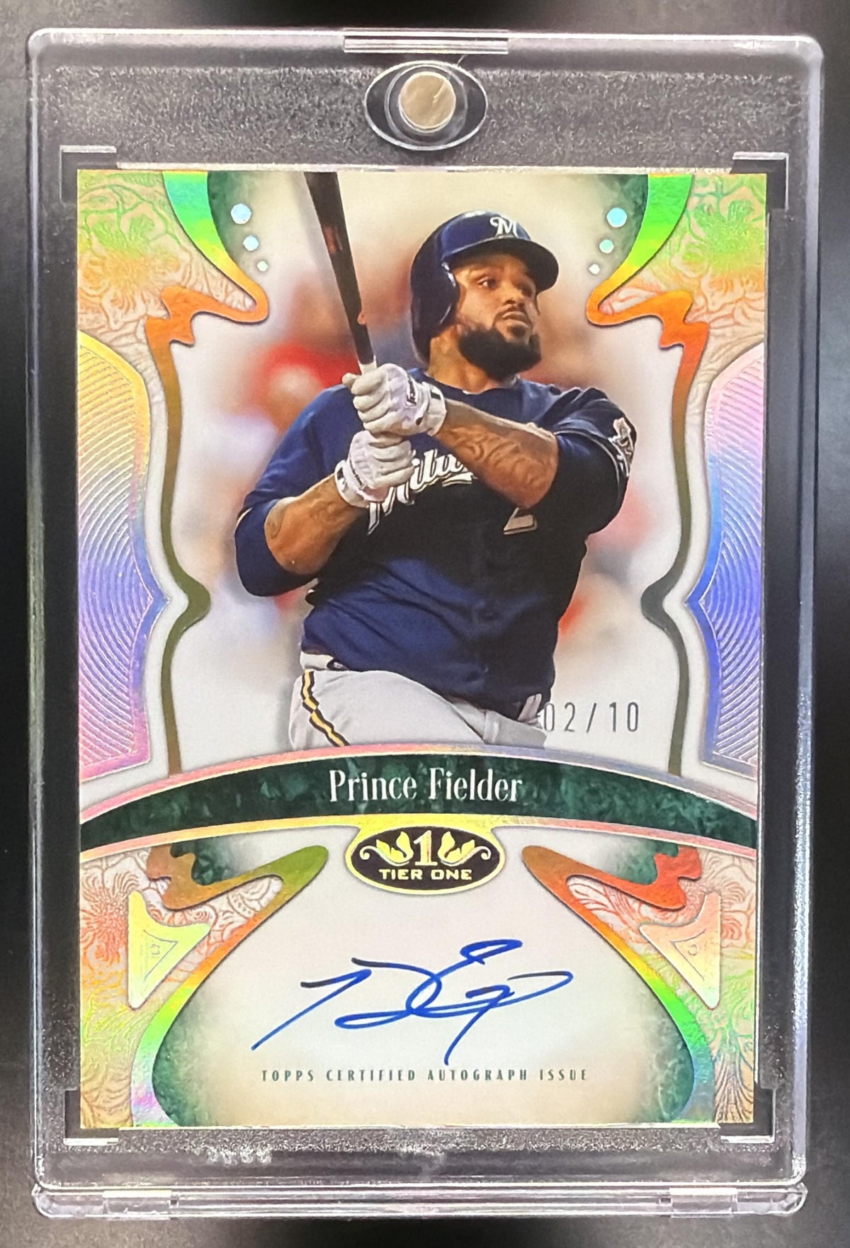 2026 Topps Tier One Prince Fielder #CA-PF Connoisseurs Auto Holo Silver Foil /10