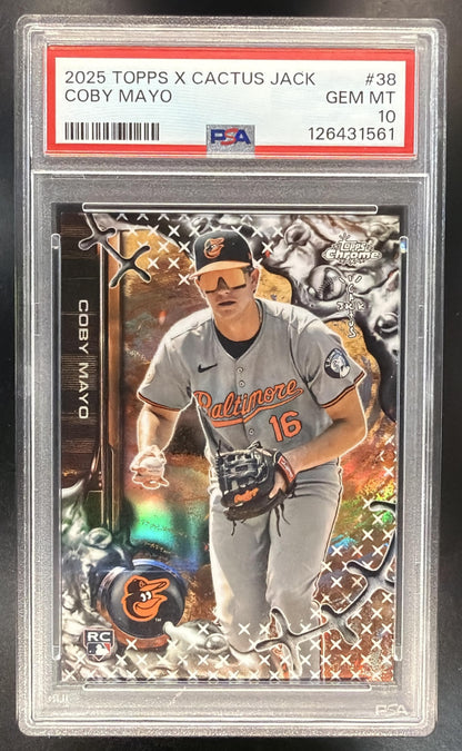 2025 Topps Chrome x Cactus Jack Coby Mayo #38 RC PSA 10