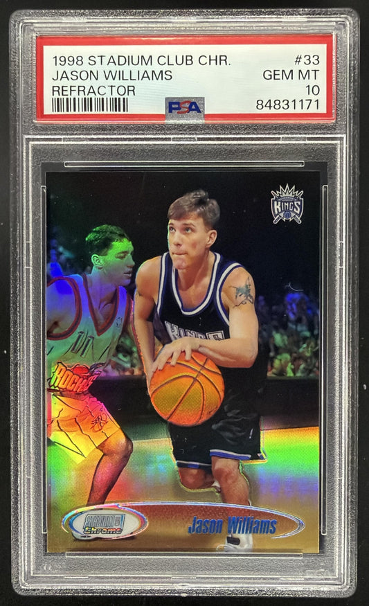 1998-99 Stadium Club Jason Williams Refractor Rookie PSA 10