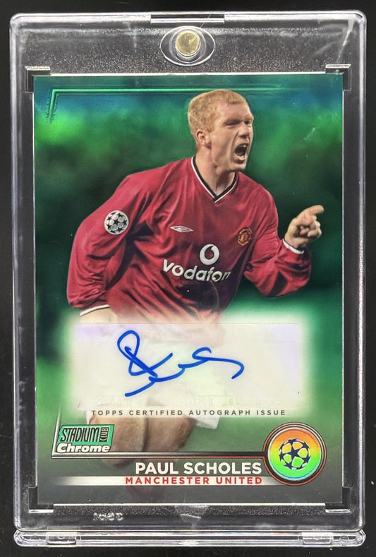 2021 Topps Stadium Club Chrome Champions Paul Scholes #CA-PS Auto Green /99