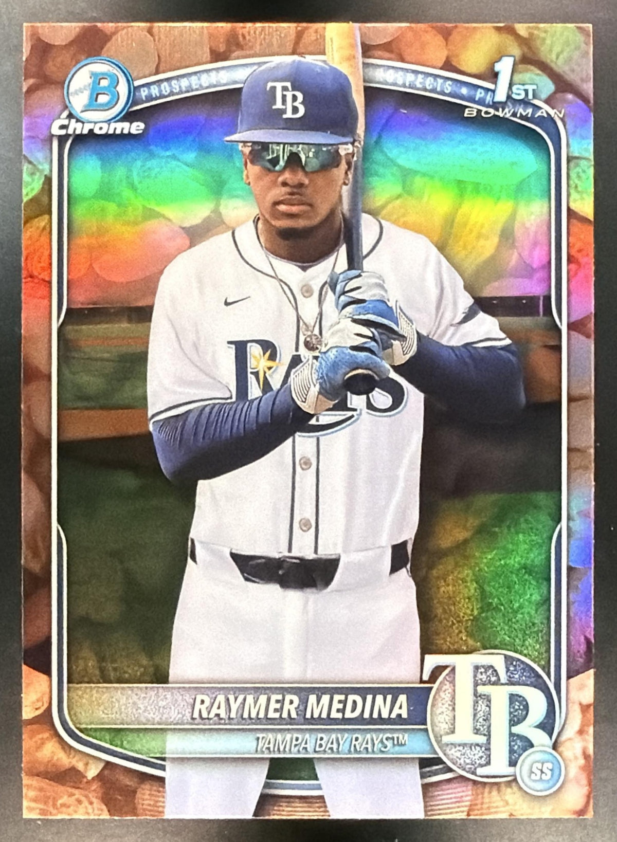 2025 Bowman Chrome Raymer Medina #BCP-175 Popcorn Refractor 1st Prospect
