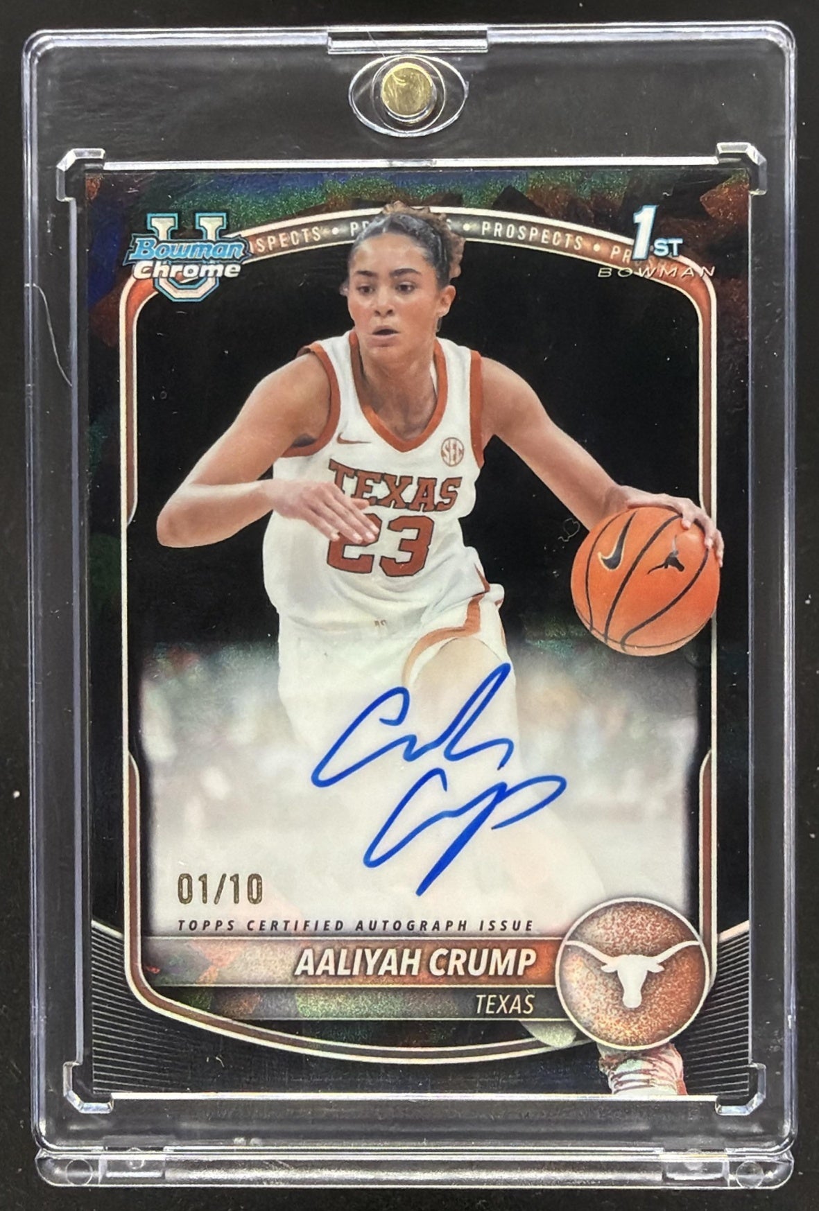 2025 Bowman Sapphire Aaliyah Crump #CPA-AC Auto Black Refractor /10
