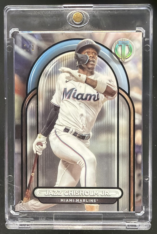 2024 Topps Tribute Jazz Chisholm Jr. #48 Black 1/1