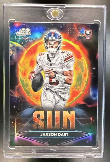 2025 Topps Cosmic Chrome Jaxson Dart #PPSU-JD Planetary Pursuit Sun RC Giants