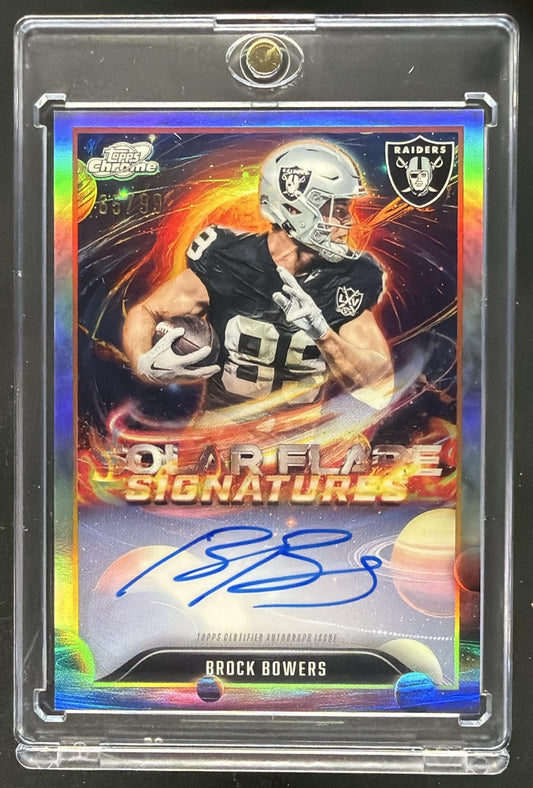 2025 Topps Cosmic Chrome Brock Bowers #SFS-BB Solar Flare Signatures 65/99 Auto