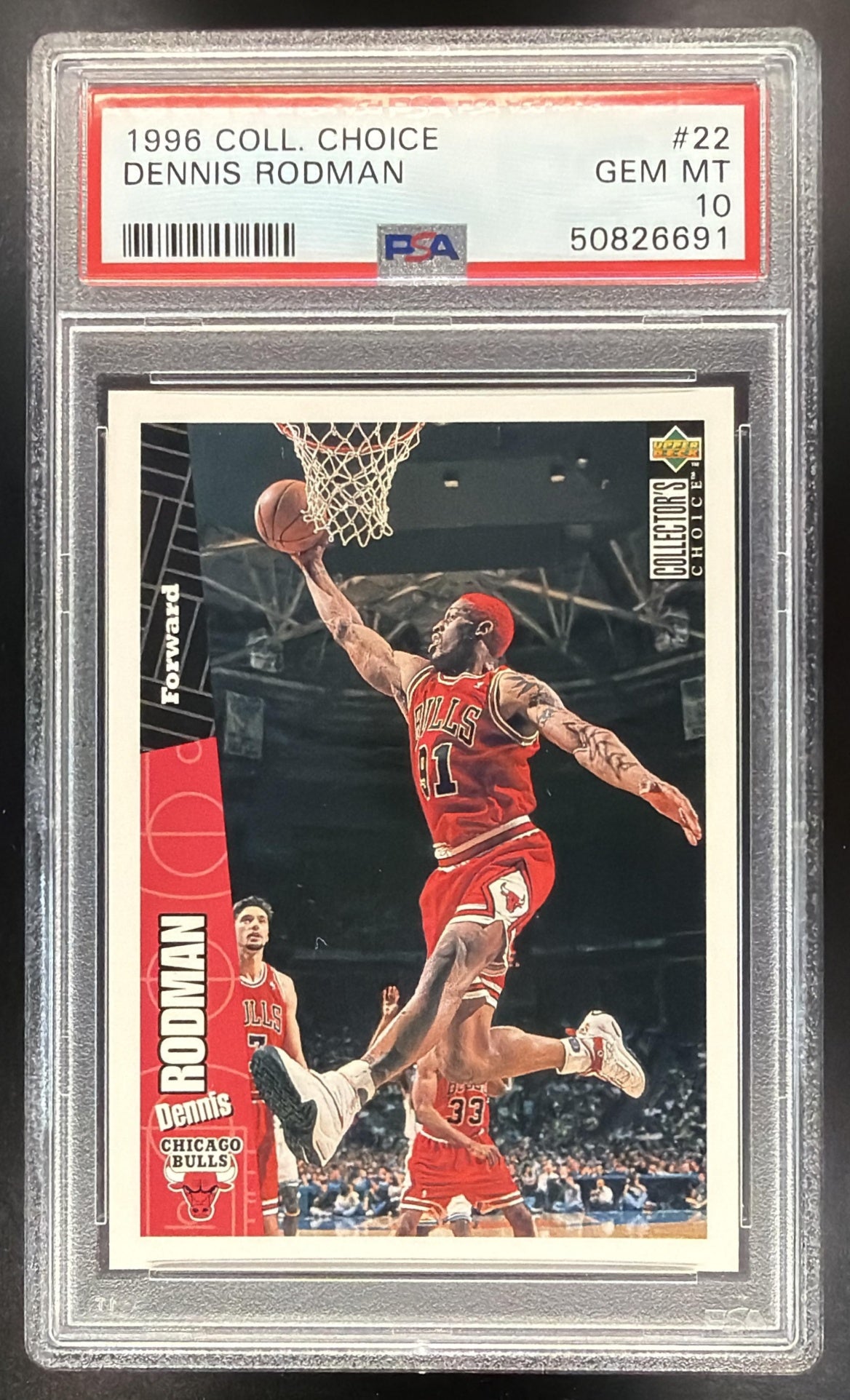 1996-97 Upper Deck Collector's Choice Dennis Rodman #22 PSA 10