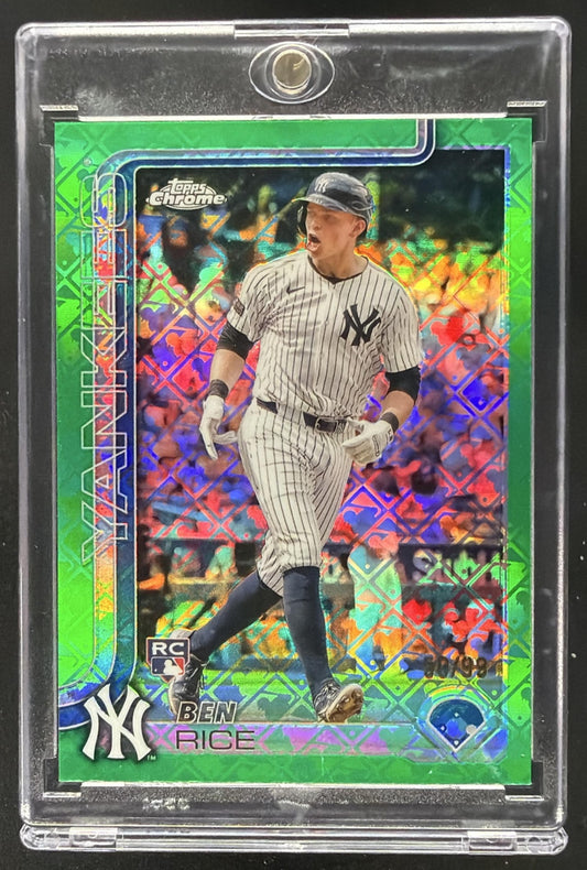 2025 Topps Chrome Ben Rice #139 Green Logofractor 50/99 RC