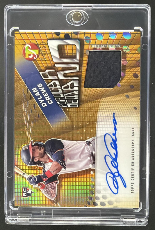 2025 Topps Pristine Dylan Crews #PPDAR-DC Auto Relic Gold Refractor /50 RC