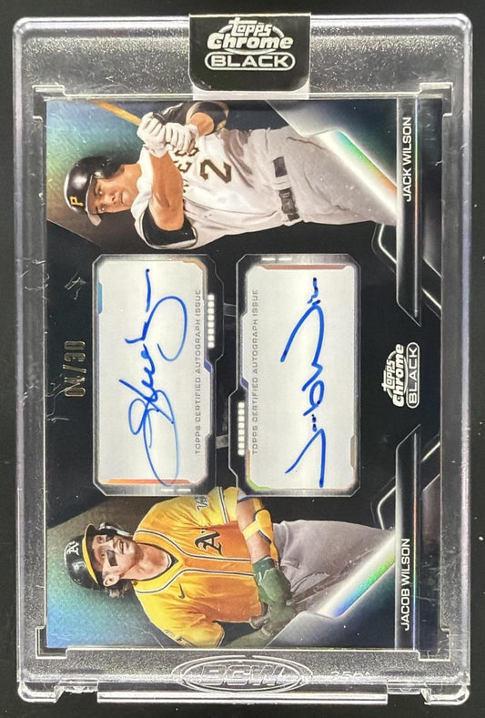 2025 Topps Chrome Black Jacob Wilson Jack Wilson #PDPA-WC Dual Auto /30