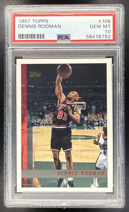 1997-98 Topps Dennis Rodman #106 PSA 10