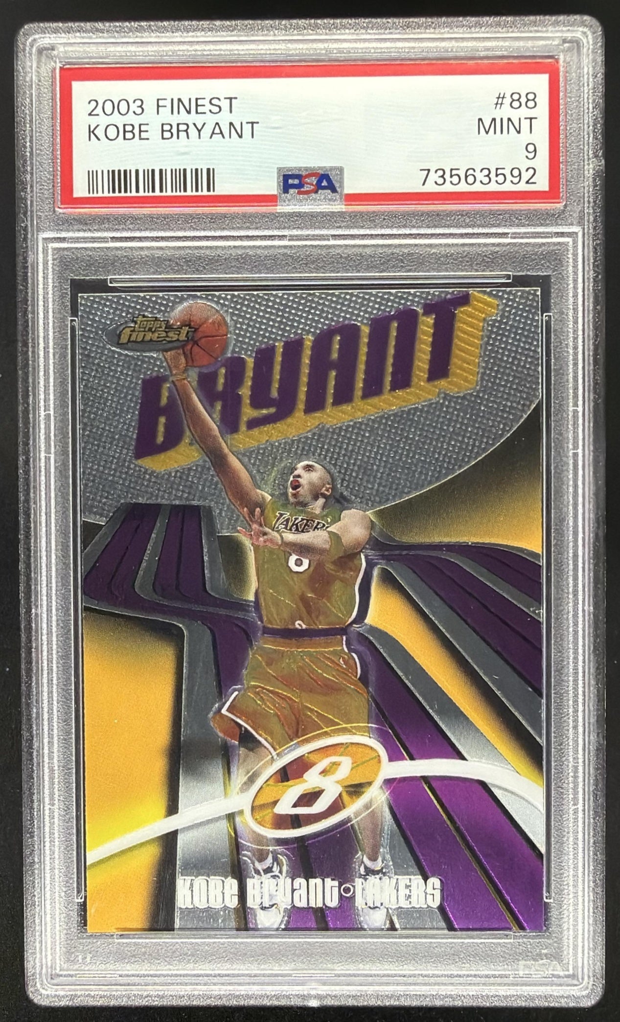 2003-04 Topps Finest Kobe Bryant #88 PSA 9