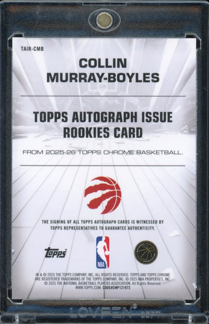2025-26 Topps Chrome Collin Murray Boyles Green Rookie Auto /99