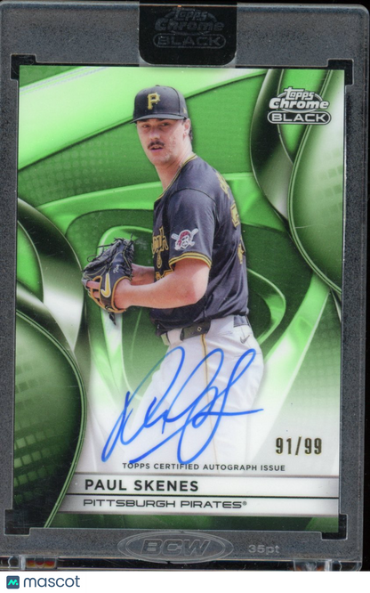 2025 Topps Chrome Black Paul Skenes Auto Green /99