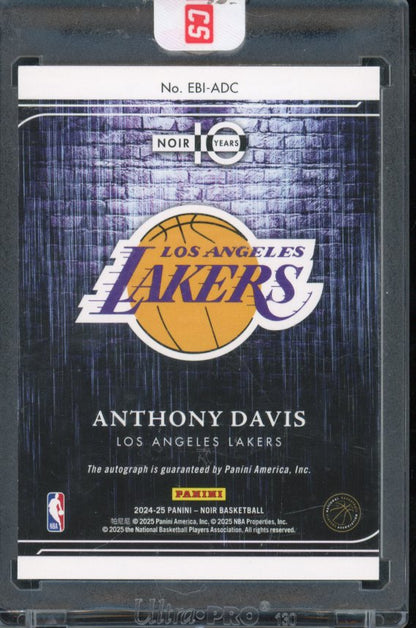 2024-25 Noir Anthony Davis Emblazoned Ink Auto /49