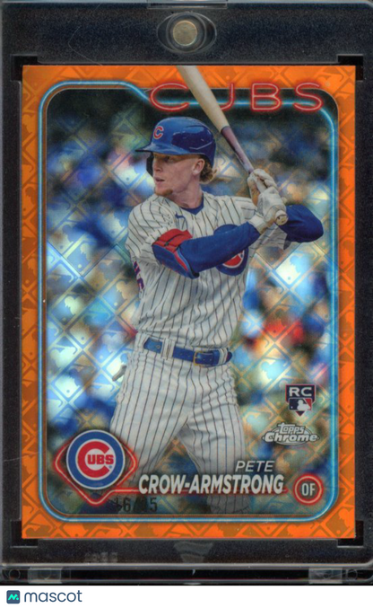 2024 Topps Chrome Logofractor Pete Crow-Armstrong Orange Rookie /25