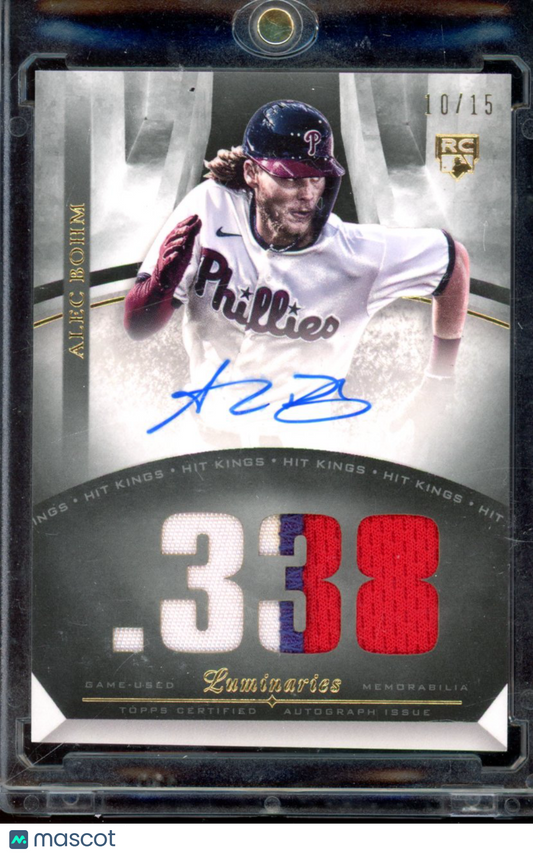 2021 Luminaries Alec Bohm Rookie Patch Auto /15