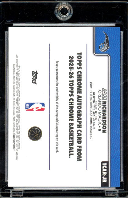 2025-26 Topps Chrome Jase Richardson Gold Geometric Rookie Auto /50