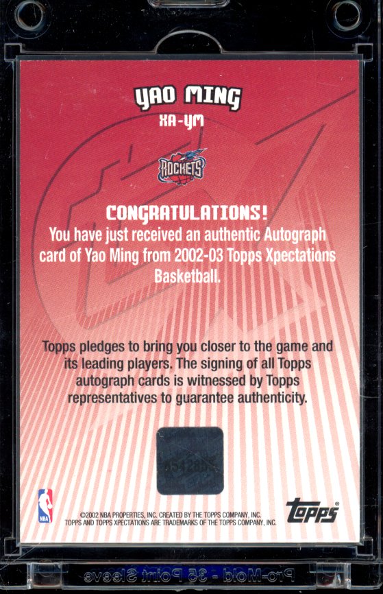 2002-03 Topps Xpectations Yao Ming Rookie Auto