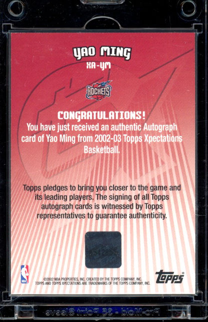 2002-03 Topps Xpectations Yao Ming Rookie Auto