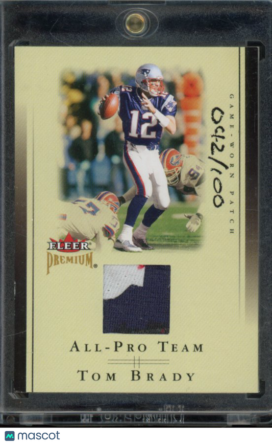 2002 Fleer Premium Tom Brady Game Worn /100