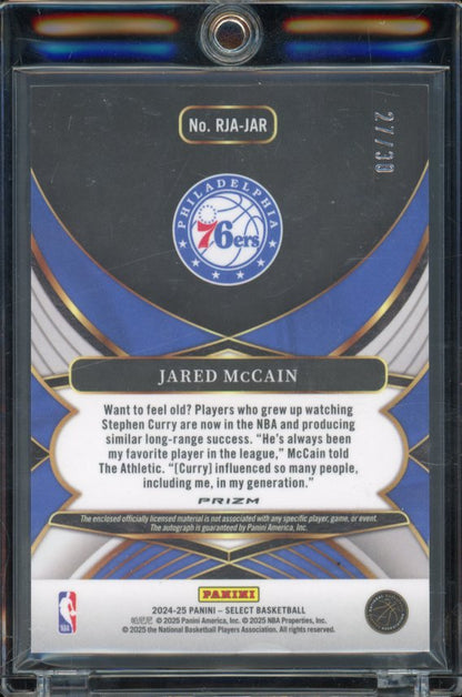 2024-25 Select Jared Mccain FOTL Rookie Patch Auto /30