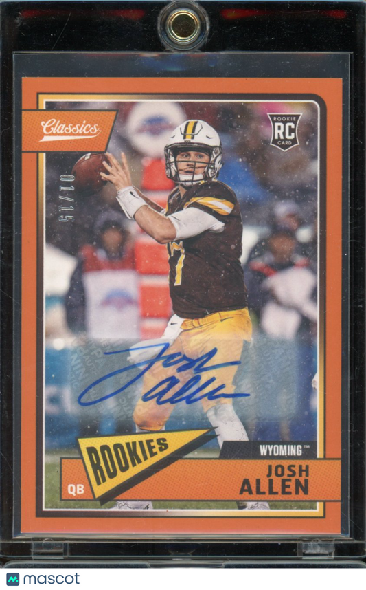 2018 Classics Josh Allen Rookie Auto 1/15 Wyoming