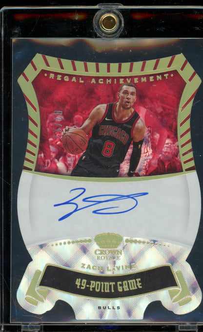 2020-21 Crown Royale Zach Lavine Regal Achivements Auto /17