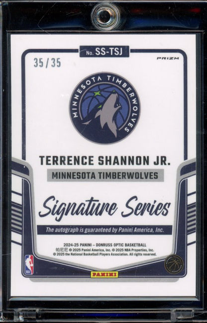 2024-25 Optic Terrence Shannon Jr Green Rookie Auto 35/35