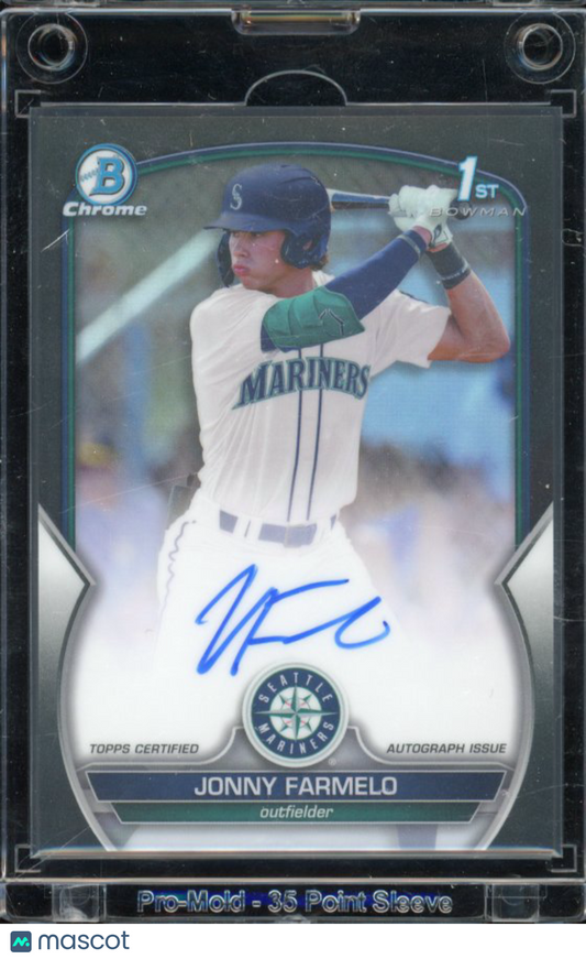 2023 Bowman Chrome Jonny Farmelo Black /75 1st Auto