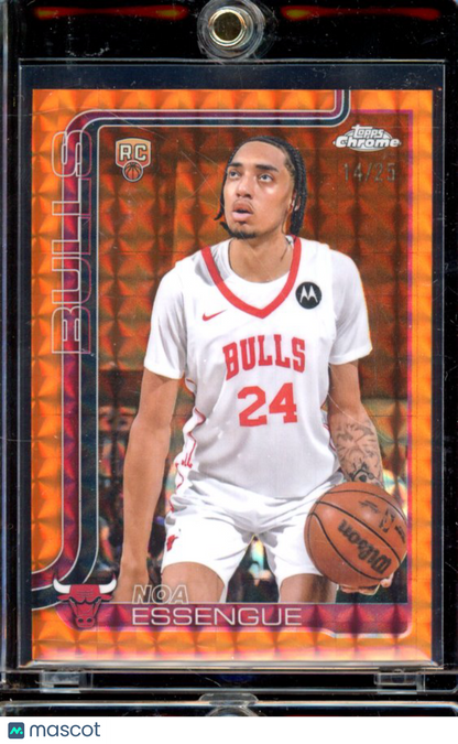 2025-26 Topps Chrome Noa Essengue Orange Goemetric Rookie /25
