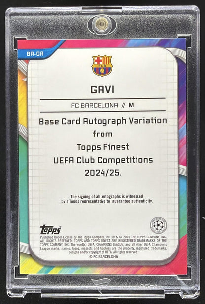2025 Topps Finest Gavi Orange Wave /25 Auto