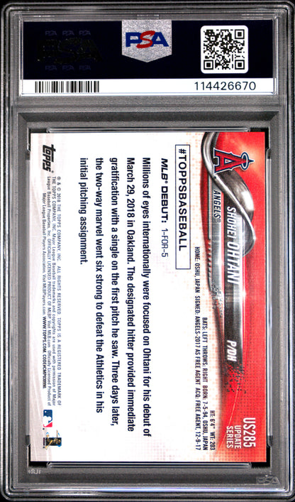 2018 Topps Update Shohei Ohtani Rookie PSA 9