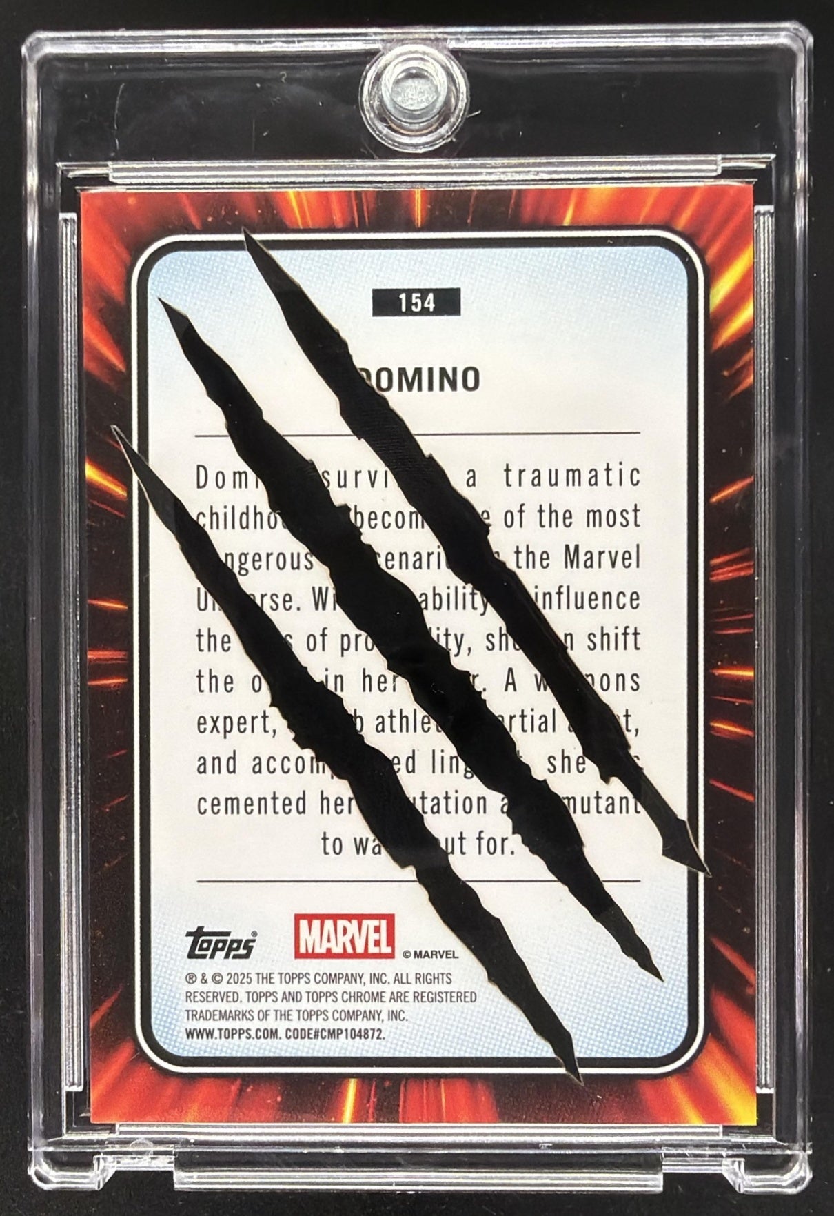 2025 Topps Chrome Marvel Sapphire Domino #154 /20