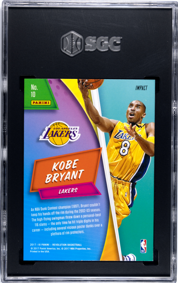 2017-18 Panini Revolution Kobe Bryant #18 Showtoppers Impact SGC 9.5